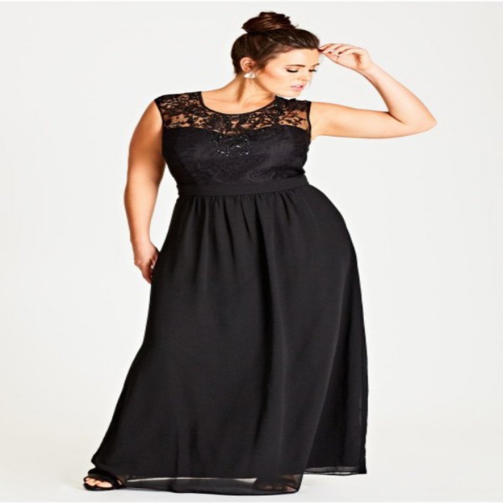 Beaded Lace Maxi Dress